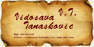 Vidosava Tanasković vizit kartica